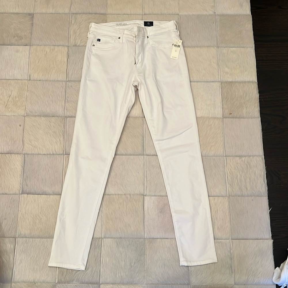 AG Mid-rise super skinny ankle jeans